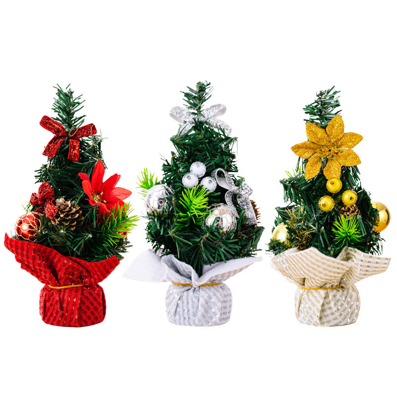 Small tree 20cm Christmas decoration ornaments mini Christmas desktop ornaments event shopping mall ornaments cartoon