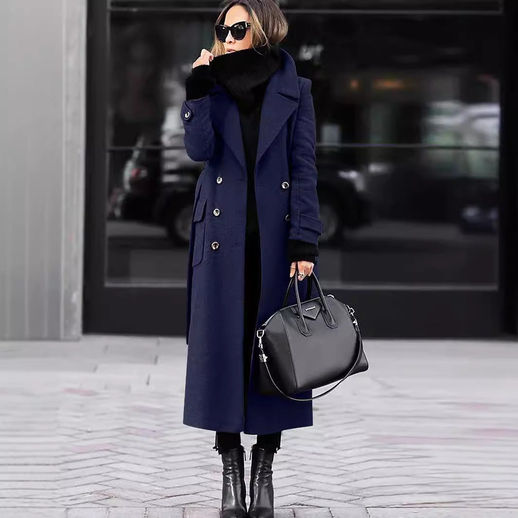 Autumn and Winter Cross-border Amazon Casual Fashion Woolen Coat Women's Clothing