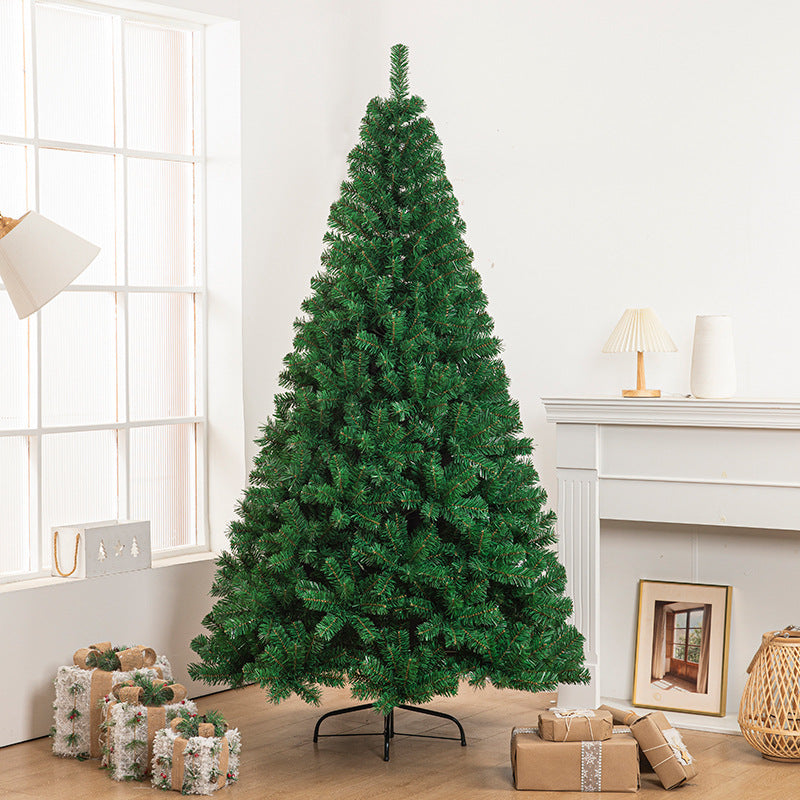 PVC Christmas tree large encrypted green simulation tree 1.5m/1.8m home hotel floor decoration spot