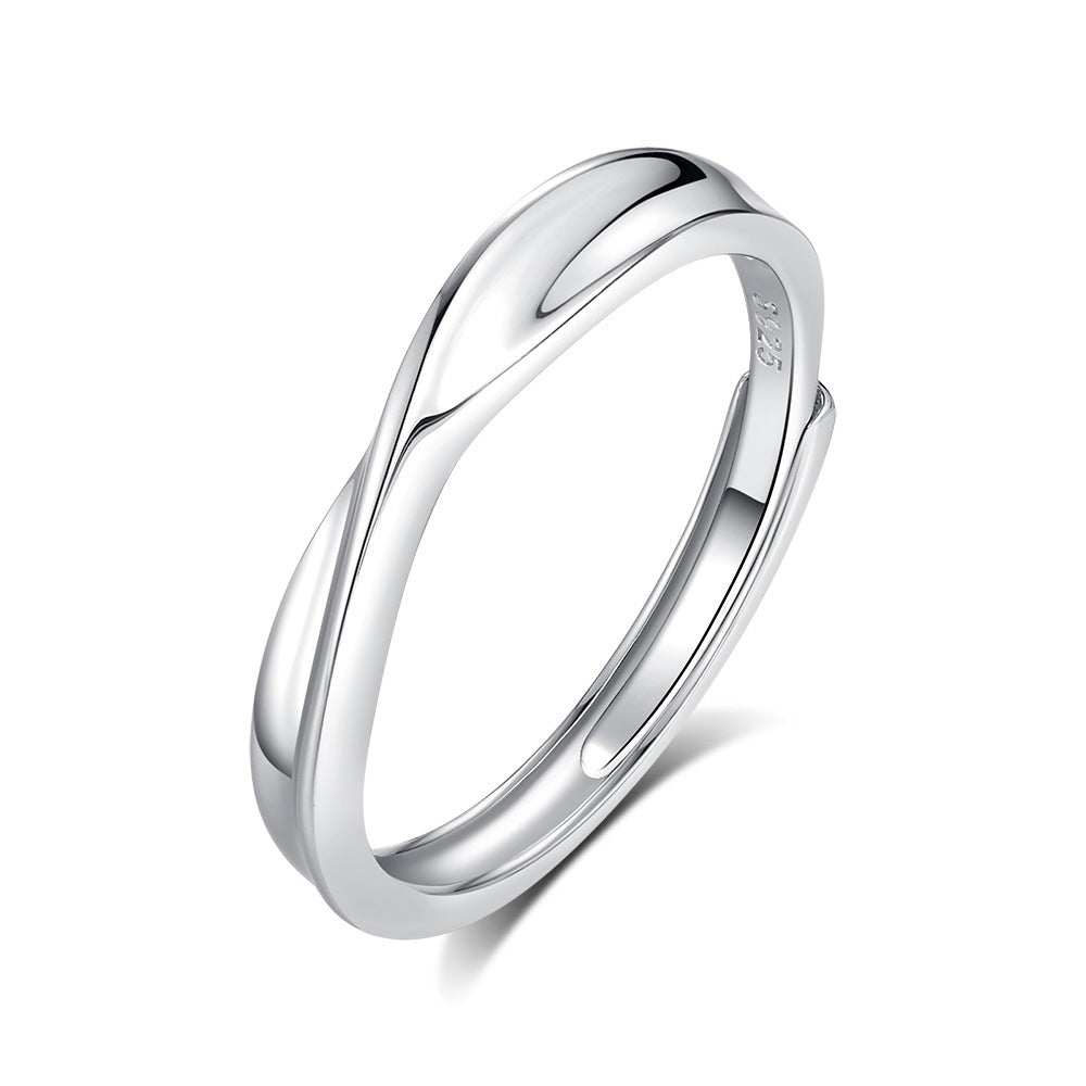 s925 sterling silver couple ring original design light luxury couple ring live ring ring Valentine's Day gift