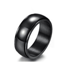Star Moon Titanium Steel Rotatable Ring Male European and American Stainless Steel Couple Ring Cross-border Explosive Supply