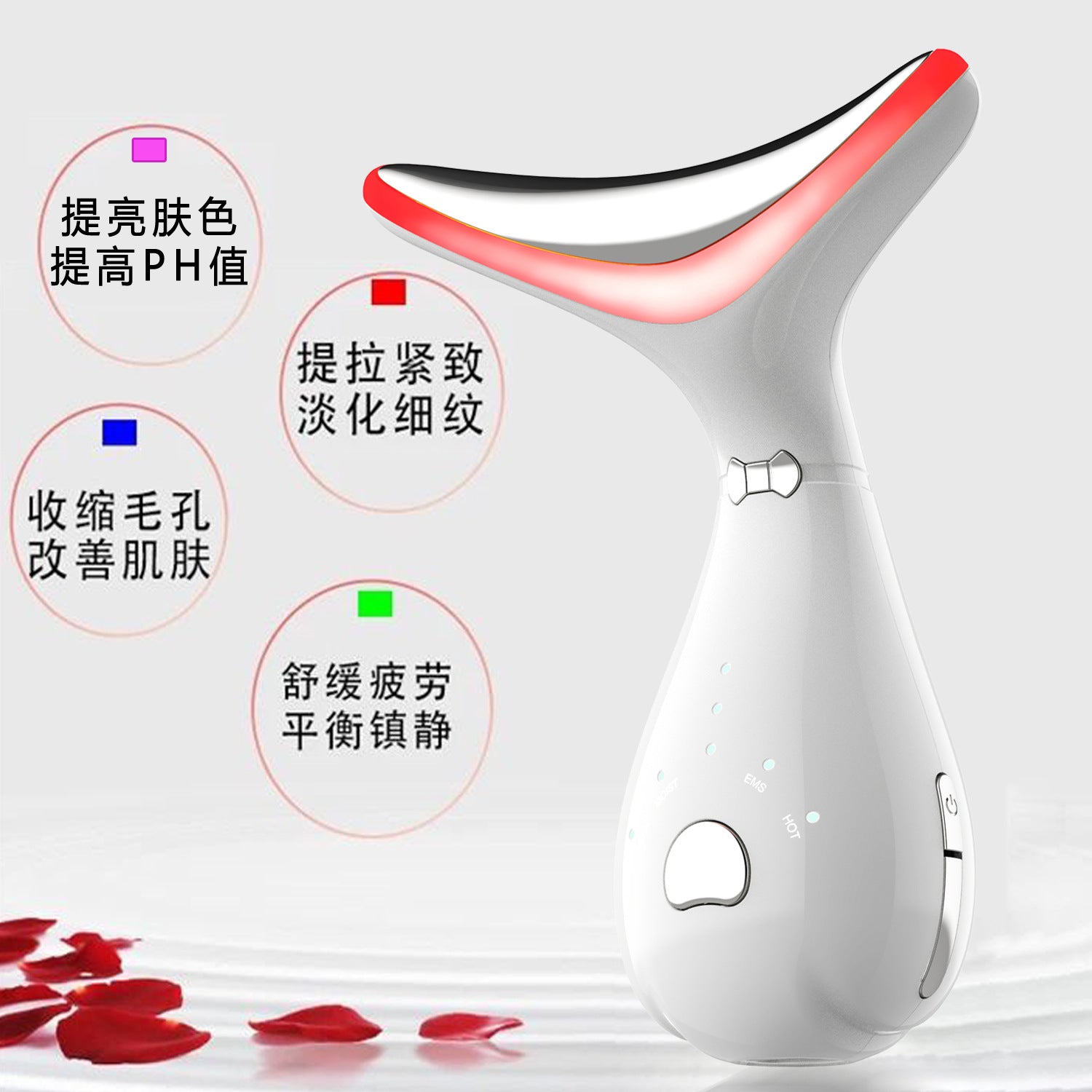 Cross-border neck beauty instrument, neck beauty instrument, neck pattern instrument, microcurrent neck and face dual-use nasolabial wrinkles, neck pattern massage instrument