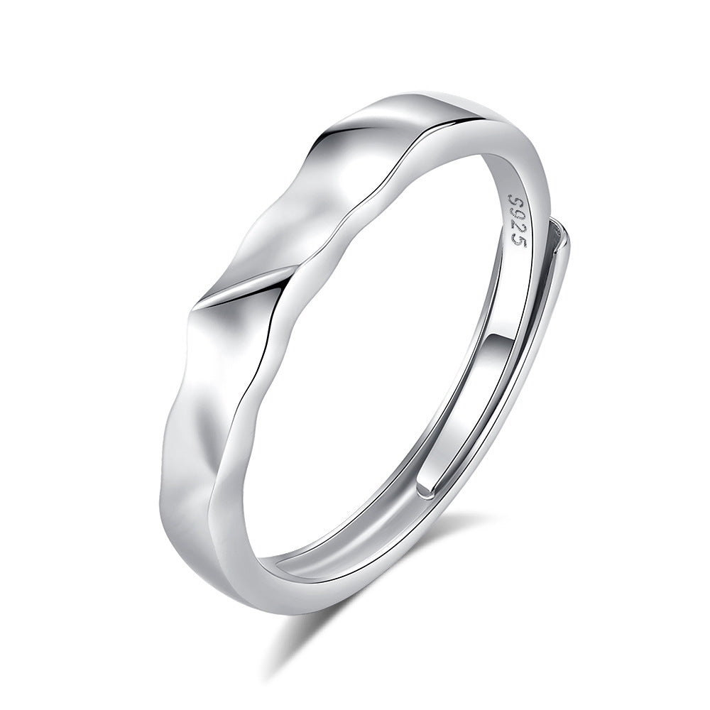 s925 sterling silver couple ring original design light luxury couple ring live ring ring Valentine's Day gift