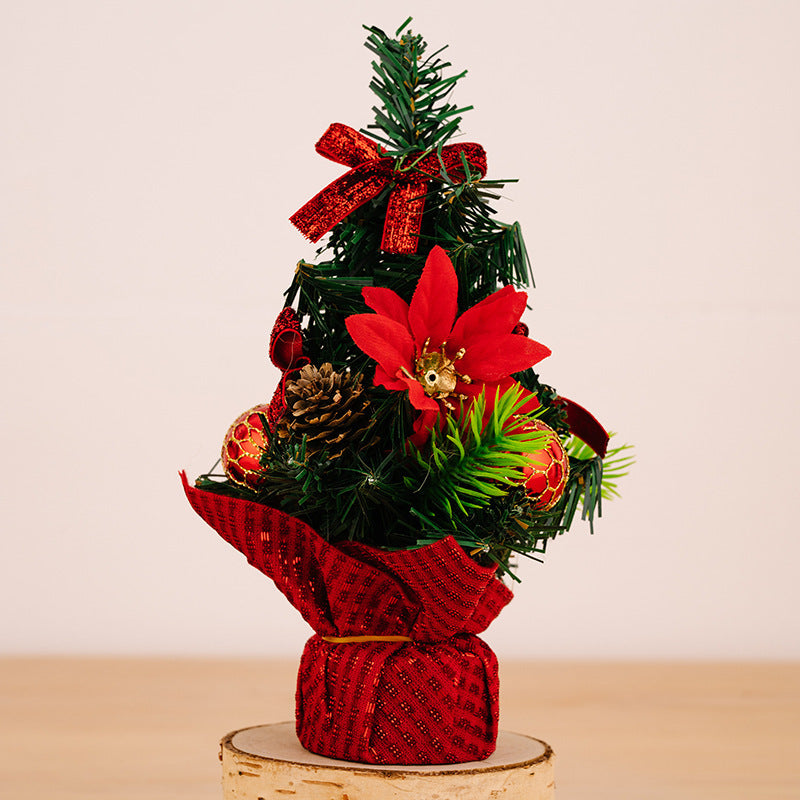 Small tree 20cm Christmas decoration ornaments mini Christmas desktop ornaments event shopping mall ornaments cartoon