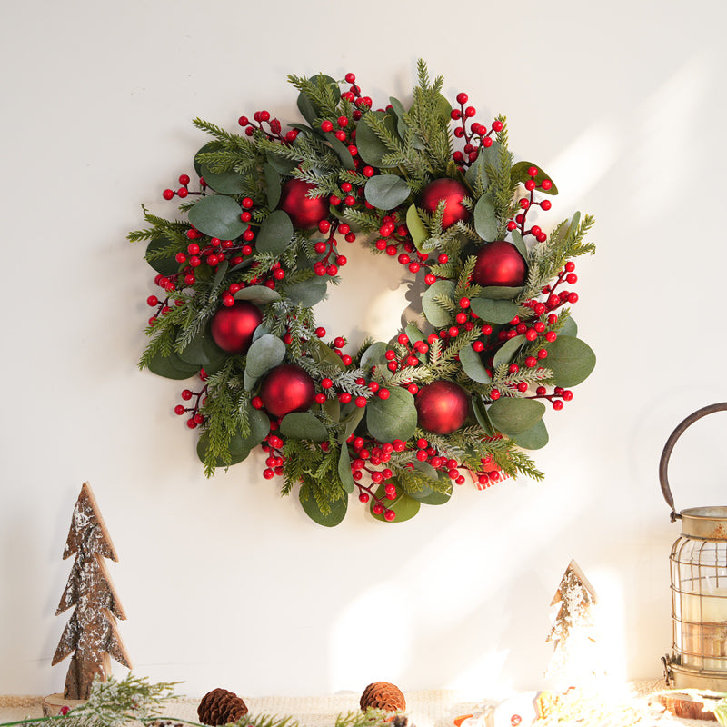 Christmas decorations garland door hanging wreath scene layout Christmas tree circle hanging ornaments door hanging ornaments creative