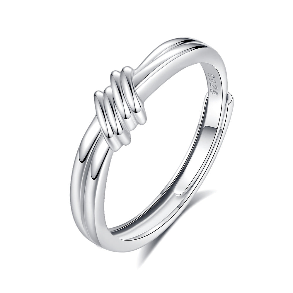 s925 sterling silver couple ring original design light luxury couple ring live ring ring Valentine's Day gift