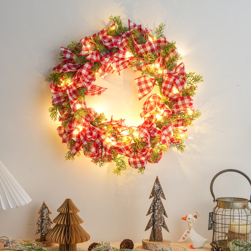 Christmas decorations garland door hanging wreath scene layout Christmas tree circle hanging ornaments door hanging ornaments creative