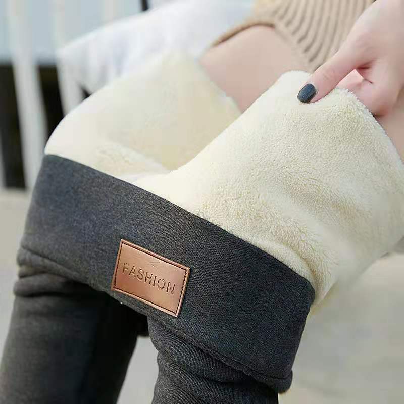 Cross-border exclusive for plus velvet padded kitten lamb velvet leggings women autumn and winter high-waist leggings warm pants 2019 winter