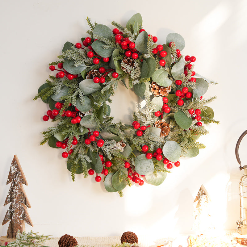 Christmas decorations garland door hanging wreath scene layout Christmas tree circle hanging ornaments door hanging ornaments creative