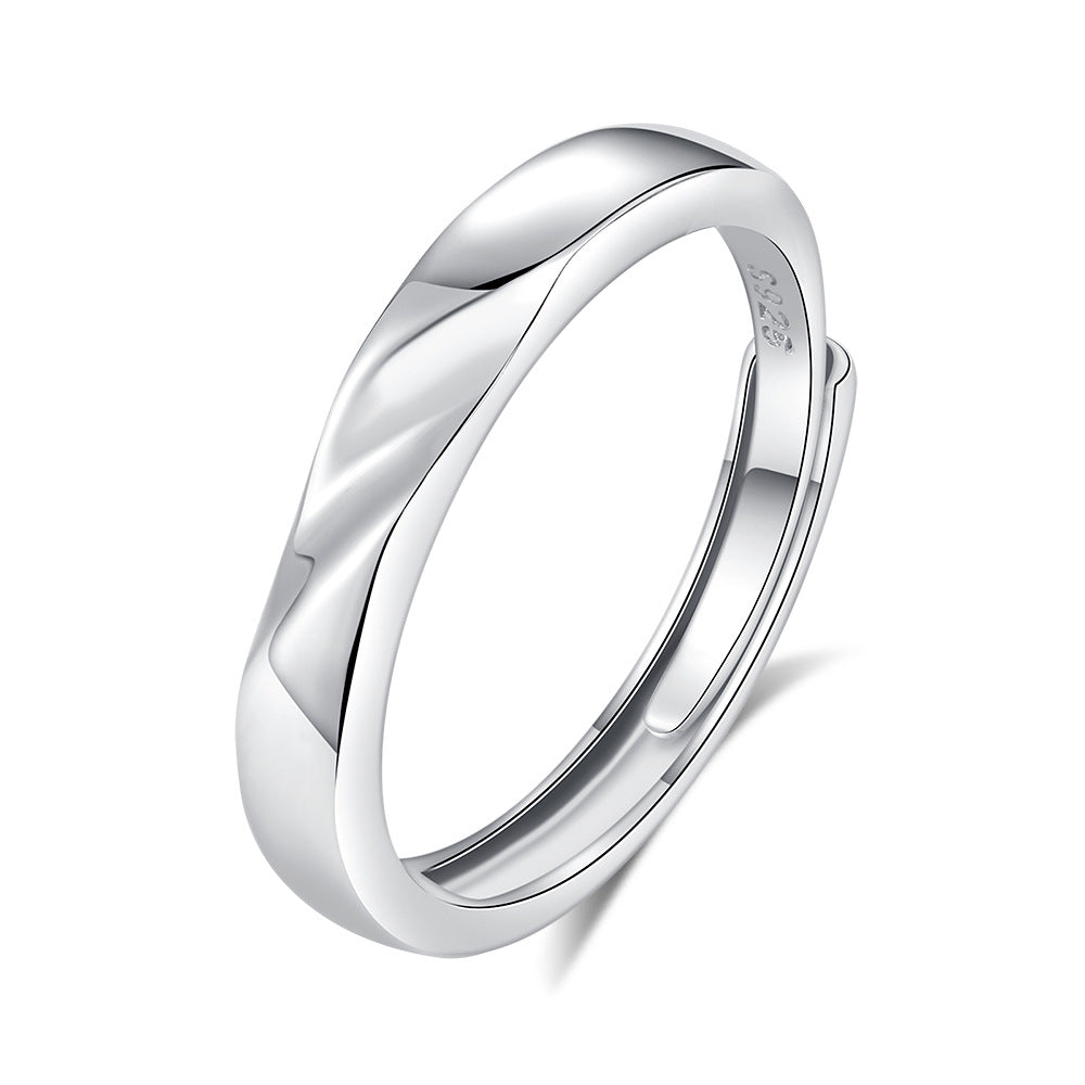 s925 sterling silver couple ring original design light luxury couple ring live ring ring Valentine's Day gift