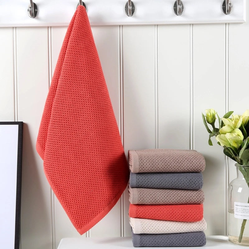 Japanese-style honeycomb towel absorbent face towel household mesh wabi-sabi face towel refreshing breathable cotton towel gift wholesale