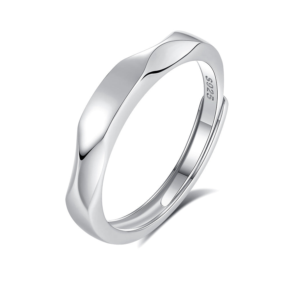 s925 sterling silver couple ring original design light luxury couple ring live ring ring Valentine's Day gift