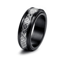 Star Moon Titanium Steel Rotatable Ring Male European and American Stainless Steel Couple Ring Cross-border Explosive Supply