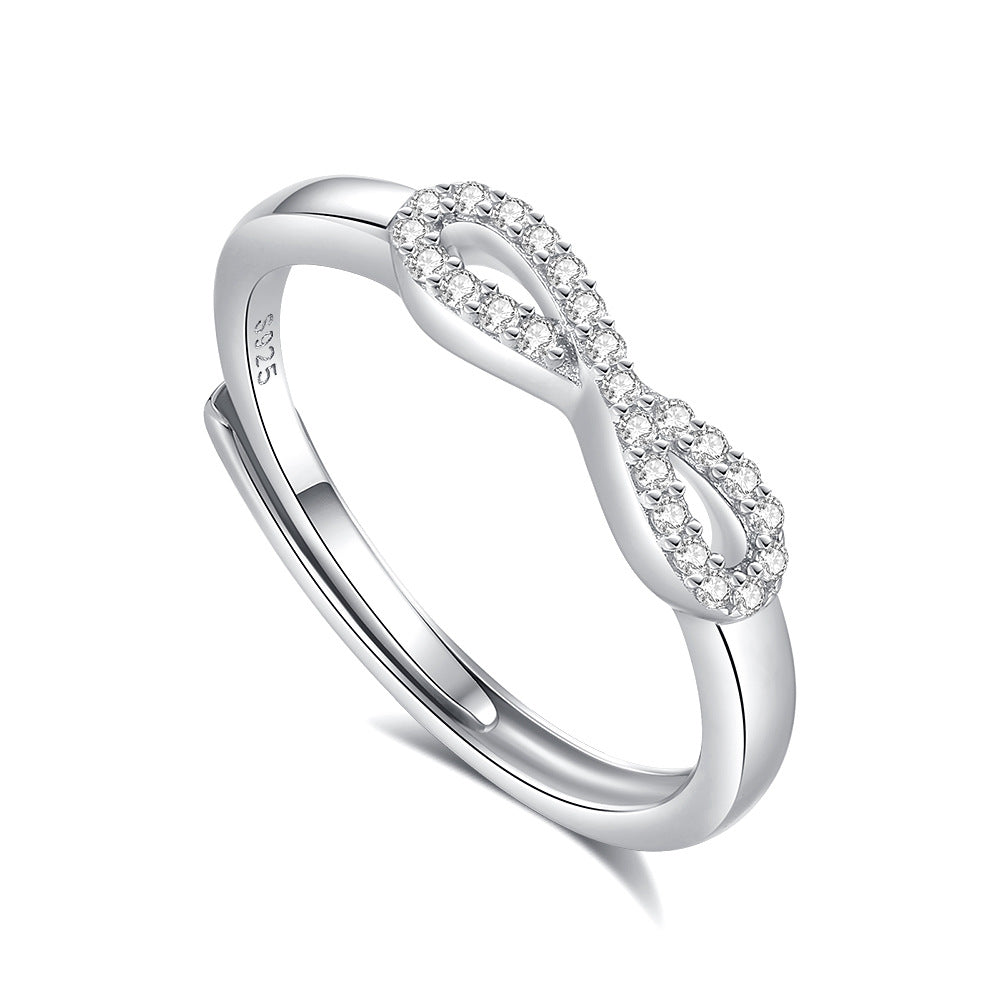 s925 sterling silver couple ring original design light luxury couple ring live ring ring Valentine's Day gift