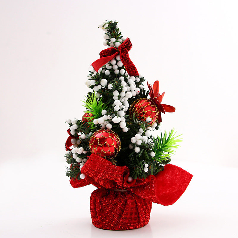 Small tree 20cm Christmas decoration ornaments mini Christmas desktop ornaments event shopping mall ornaments cartoon