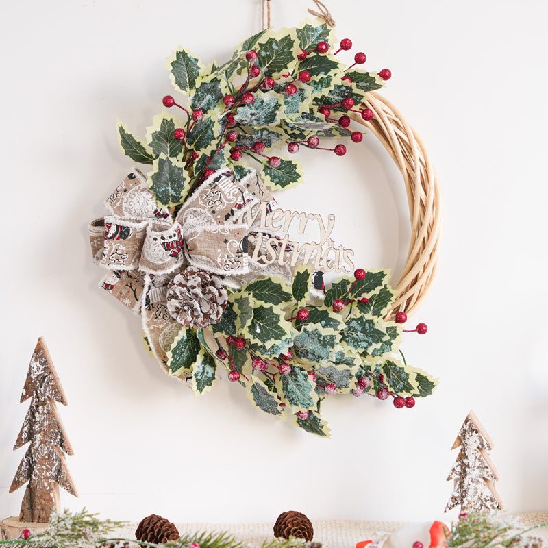 Christmas decorations garland door hanging wreath scene layout Christmas tree circle hanging ornaments door hanging ornaments creative