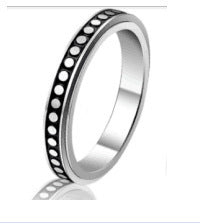 Star Moon Titanium Steel Rotatable Ring Male European and American Stainless Steel Couple Ring Cross-border Explosive Supply