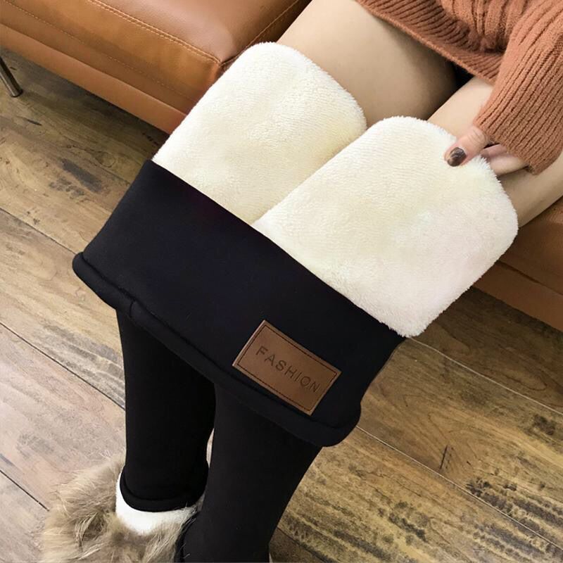 Cross-border exclusive for plus velvet padded kitten lamb velvet leggings women autumn and winter high-waist leggings warm pants 2019 winter