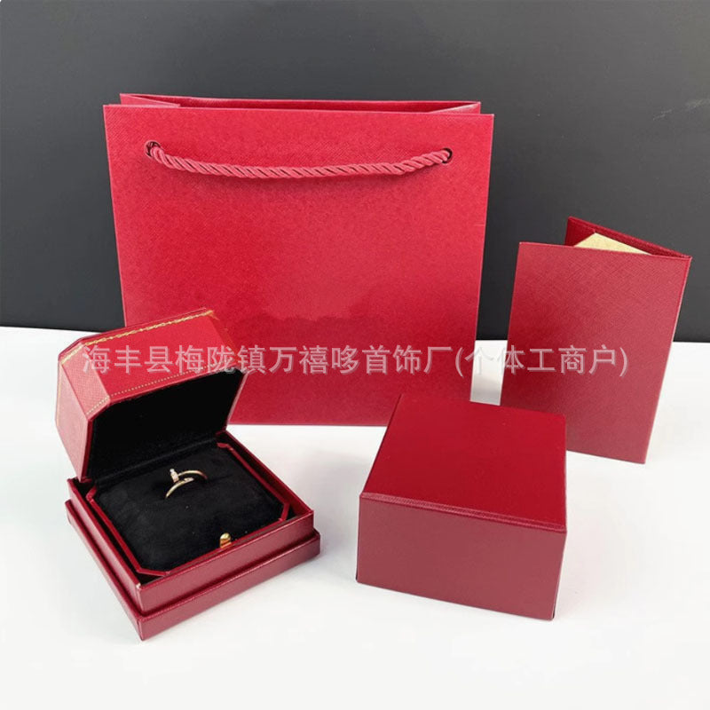 High version of Kajia love ring couple nail ring narrow version men and women rose gold wide version ring finger