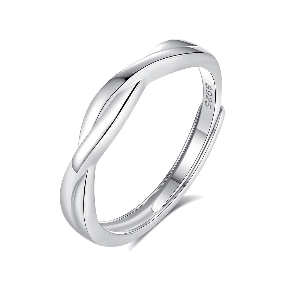 s925 sterling silver couple ring original design light luxury couple ring live ring ring Valentine's Day gift