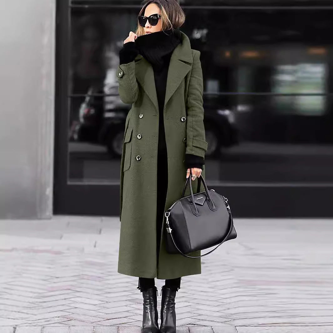Autumn and Winter Cross-border Amazon Casual Fashion Woolen Coat Women's Clothing