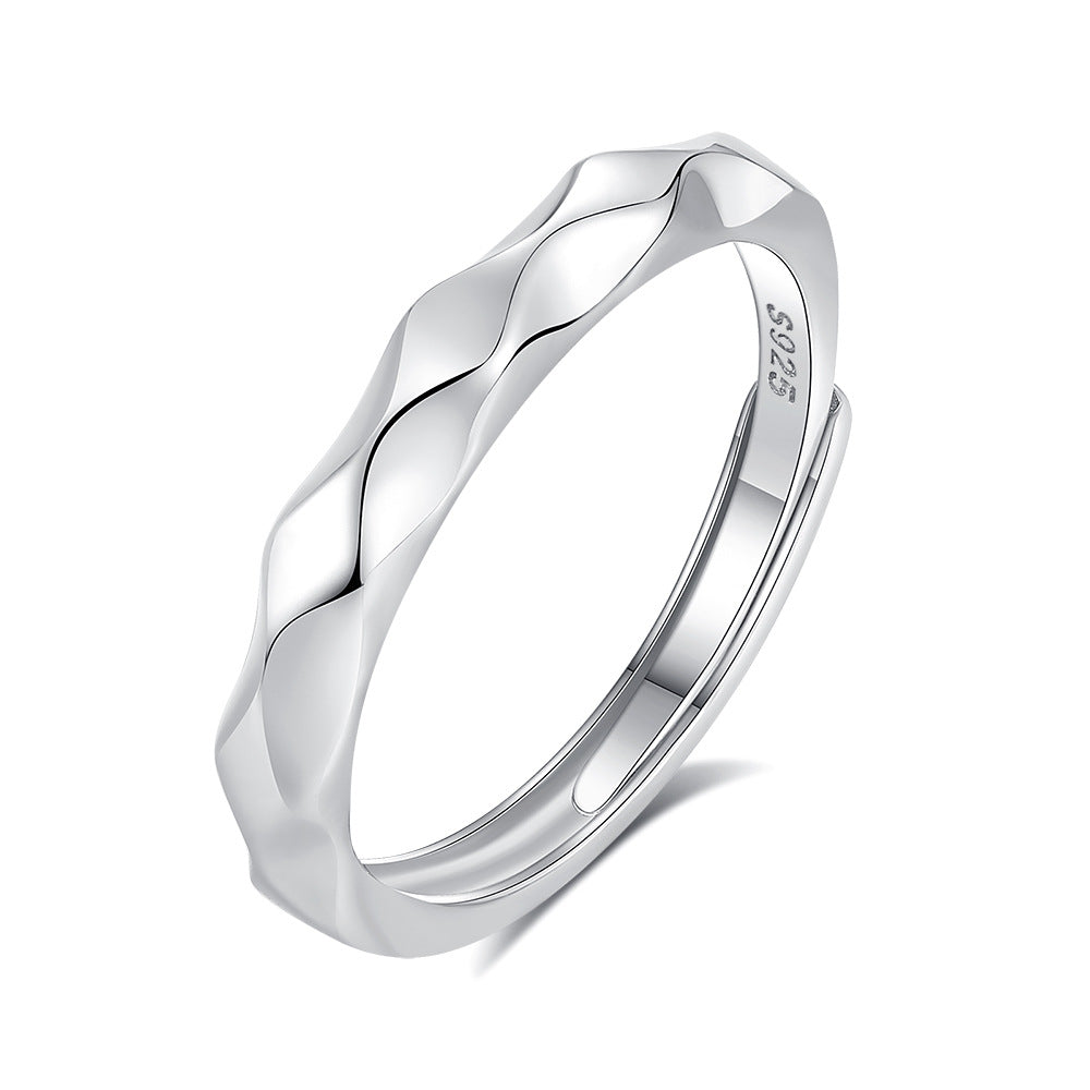 s925 sterling silver couple ring original design light luxury couple ring live ring ring Valentine's Day gift