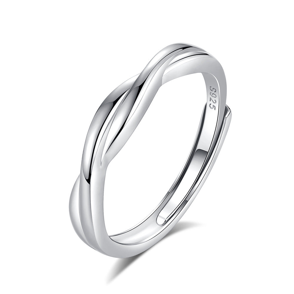 s925 sterling silver couple ring original design light luxury couple ring live ring ring Valentine's Day gift
