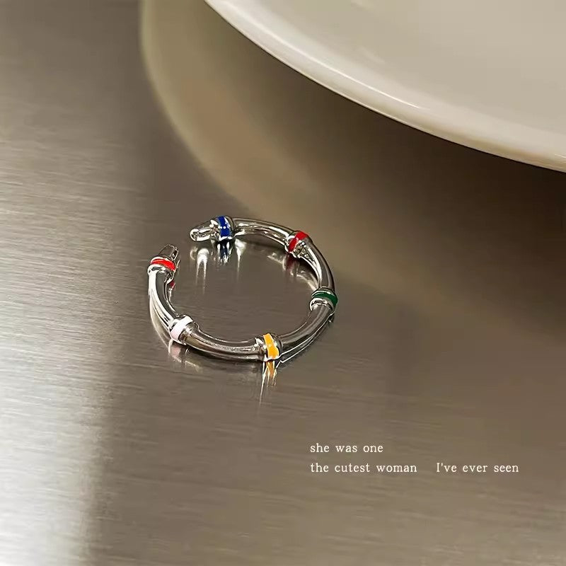 Light luxury high-end design pearl ring female niche ins style exquisite zircon ring open ring hand jewelry