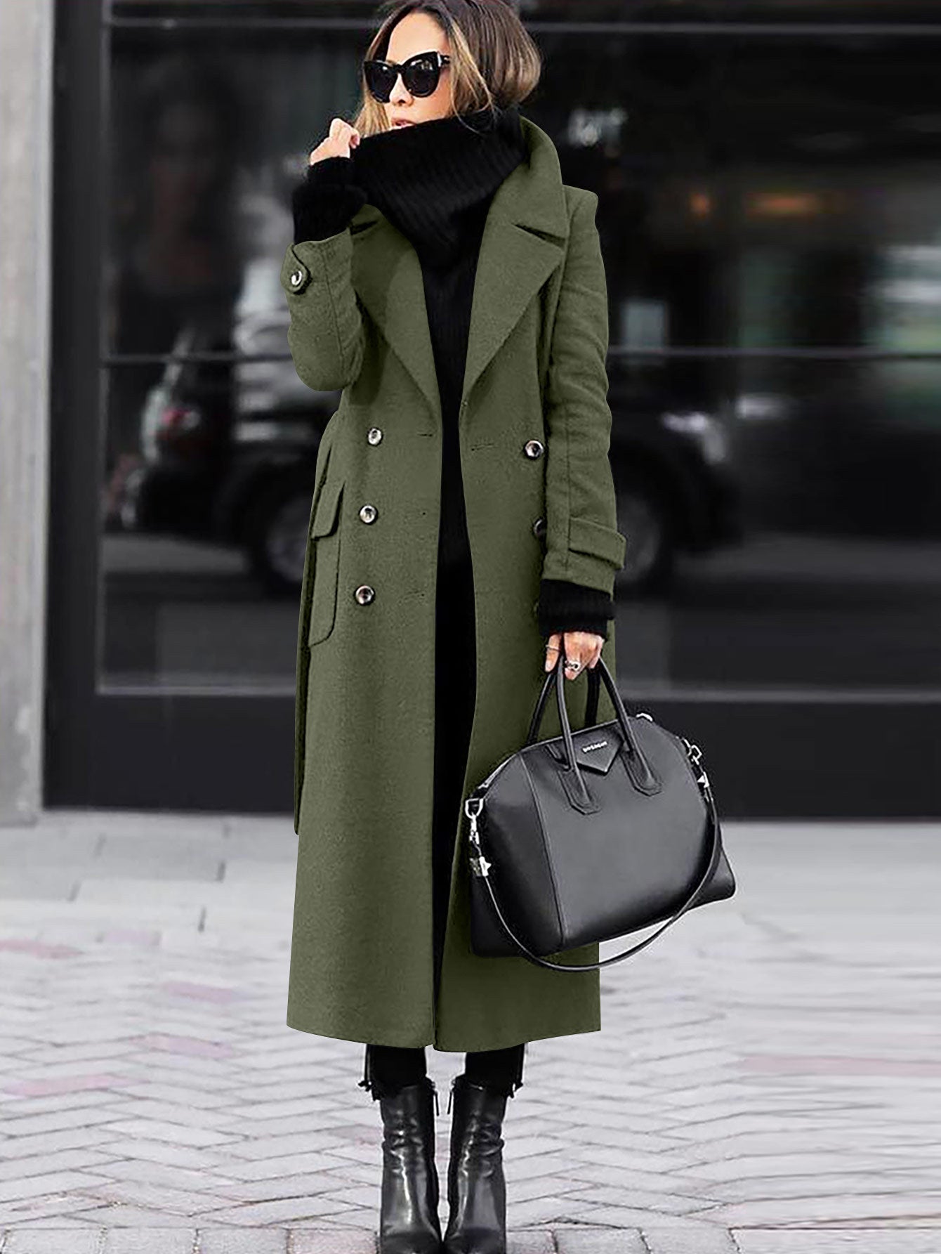 Autumn and Winter Cross-border Amazon Casual Fashion Woolen Coat Women's Clothing
