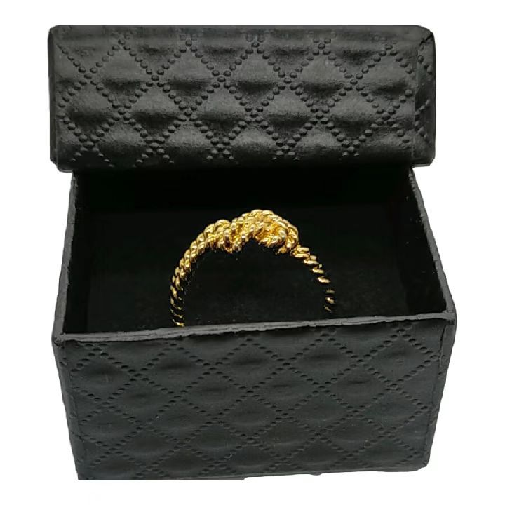 Cross-border new angel knot gold and silver knot MOTHER & DAUGHTER BOND simple ladies ring