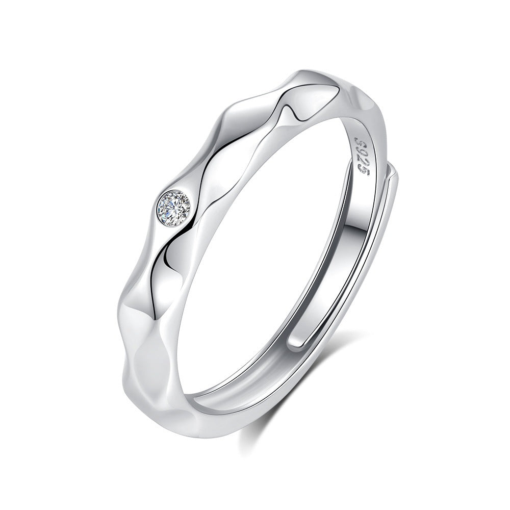 s925 sterling silver couple ring original design light luxury couple ring live ring ring Valentine's Day gift
