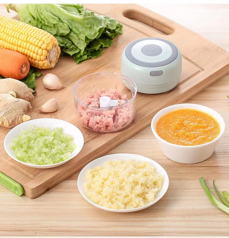 Electric Garlic Press Garlic Press Automatic Garlic Machine Kitchen Artifact Baby Food Supplement Wireless Electric Garlic Machine