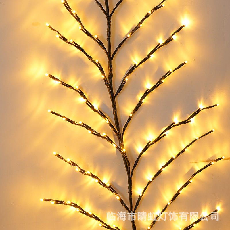 New led custom light string bedroom decorative lights Christmas lights flat tree lights small lights rattan light string lights