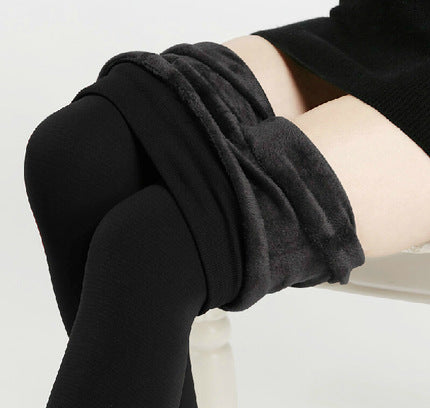 Winter High Waist Velvet Padded Thickened Outer Wear Leggings Women's Autumn Winter Large Size Slimming Slim-Fit Cotton Pants Step-on Pantyhose