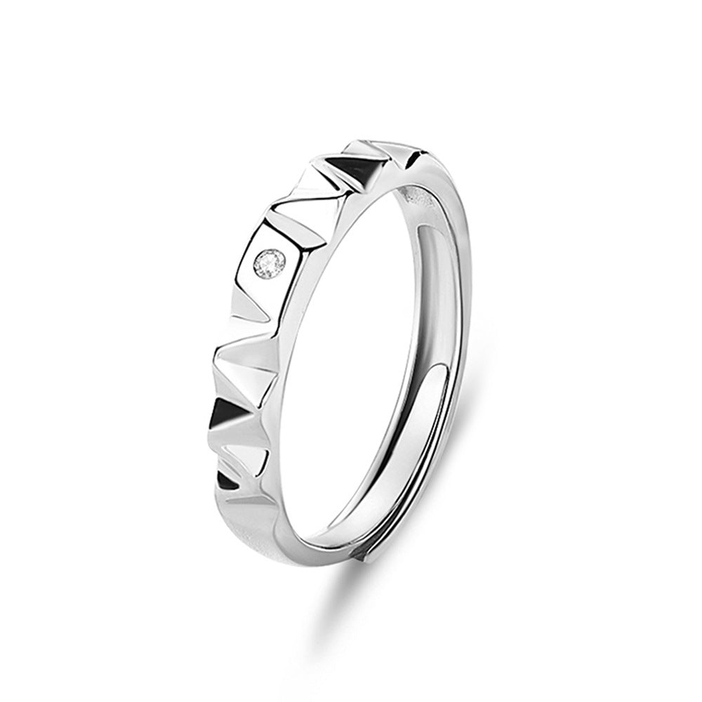 s925 sterling silver couple ring original design light luxury couple ring live ring ring Valentine's Day gift