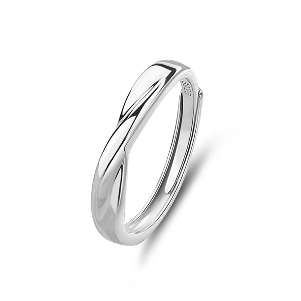s925 sterling silver couple ring original design light luxury couple ring live ring ring Valentine's Day gift