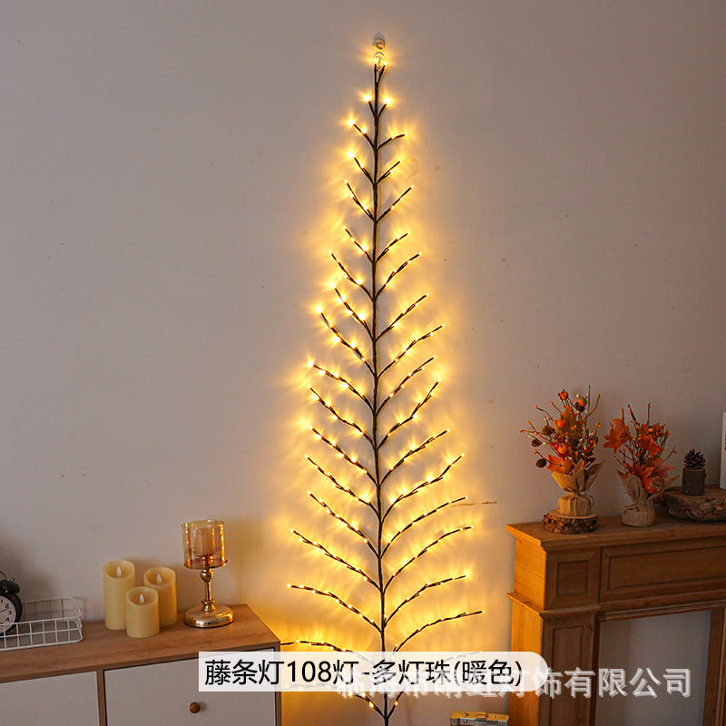 New led custom light string bedroom decorative lights Christmas lights flat tree lights small lights rattan light string lights