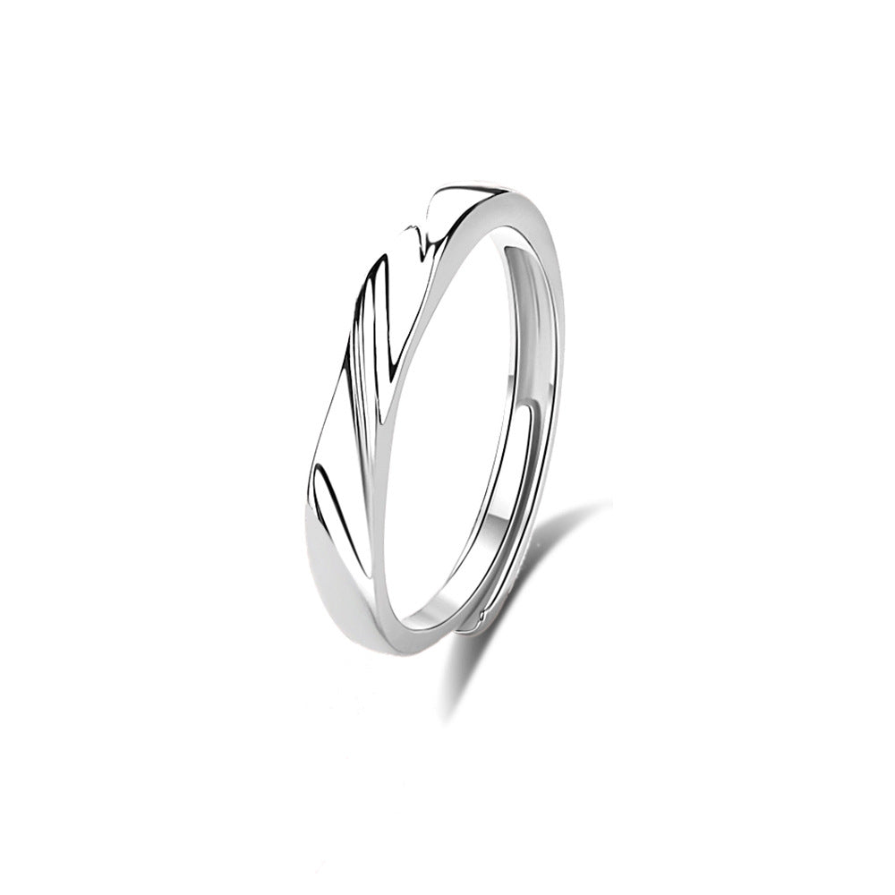 s925 sterling silver couple ring original design light luxury couple ring live ring ring Valentine's Day gift