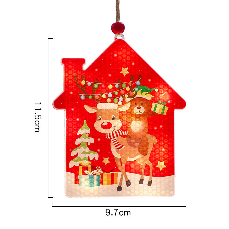 Cross-border LED Snowman Socks Decorative Lights Snowflake Lights Christmas Tree Pendant Christmas Buttons Decorative Light Strings