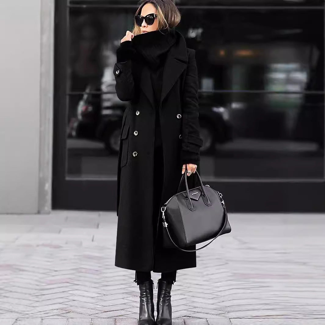 Autumn and Winter Cross-border Amazon Casual Fashion Woolen Coat Women's Clothing