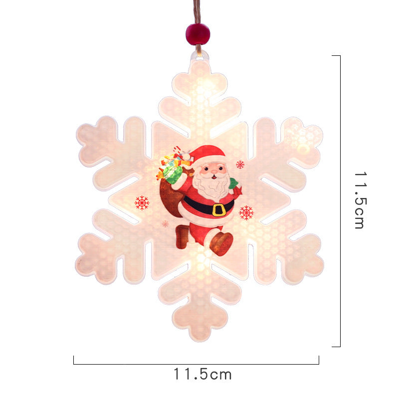 Cross-border LED Snowman Socks Decorative Lights Snowflake Lights Christmas Tree Pendant Christmas Buttons Decorative Light Strings