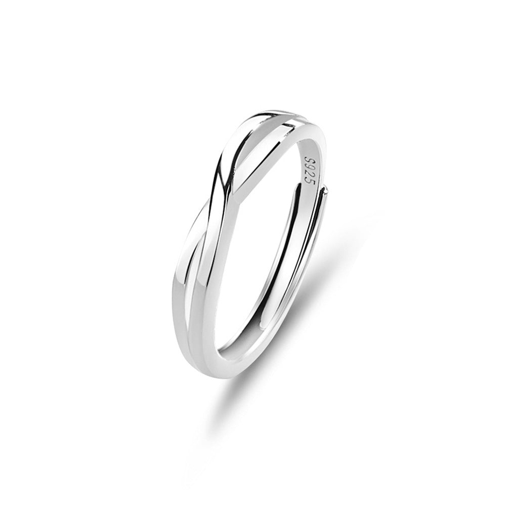 s925 sterling silver couple ring original design light luxury couple ring live ring ring Valentine's Day gift