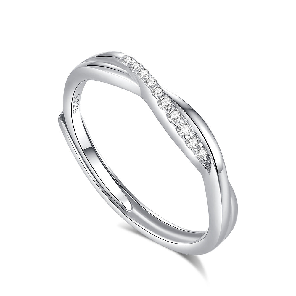 s925 sterling silver couple ring original design light luxury couple ring live ring ring Valentine's Day gift