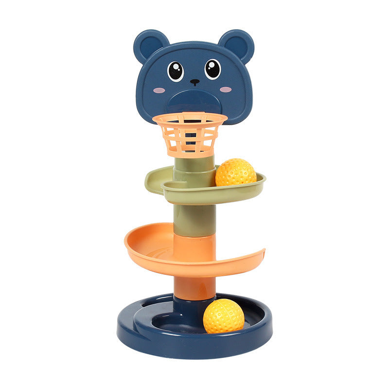 Shooting stacking fun children's fun track slide ball tower baby educational early education rolling ball toy 1-3 years old