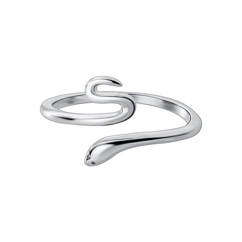 Smart snake ring open ring female Japanese and Korean temperament simple fashion ring Korean personality snake ring female