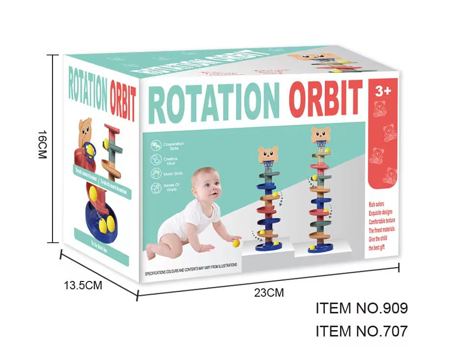 Shooting stacking fun children's fun track slide ball tower baby educational early education rolling ball toy 1-3 years old