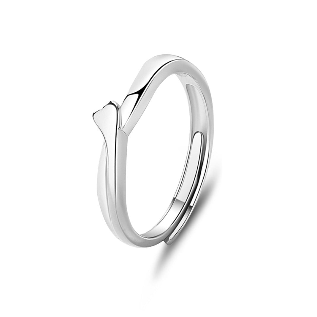 s925 sterling silver couple ring original design light luxury couple ring live ring ring Valentine's Day gift