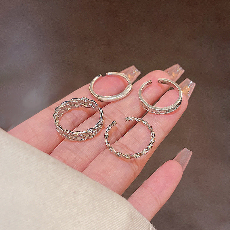 Light luxury high-end design pearl ring female niche ins style exquisite zircon ring open ring hand jewelry