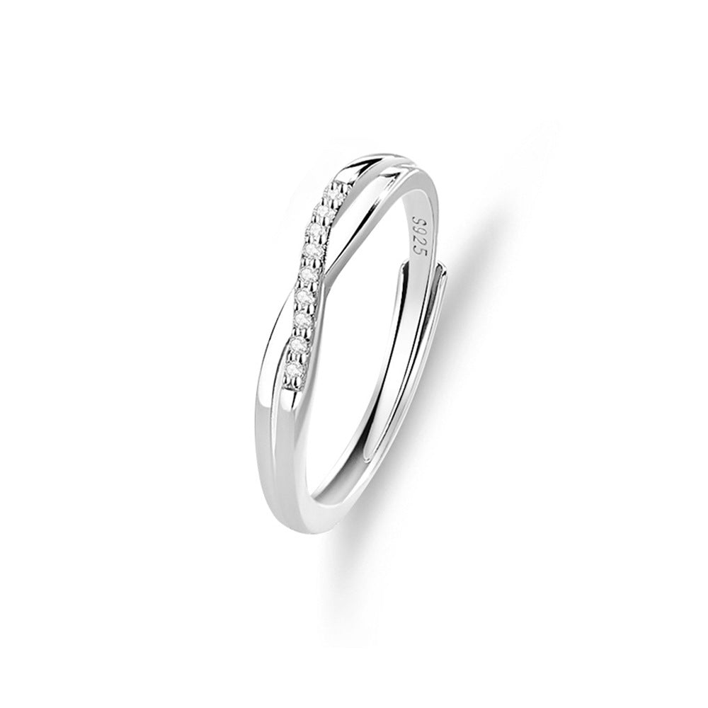 s925 sterling silver couple ring original design light luxury couple ring live ring ring Valentine's Day gift