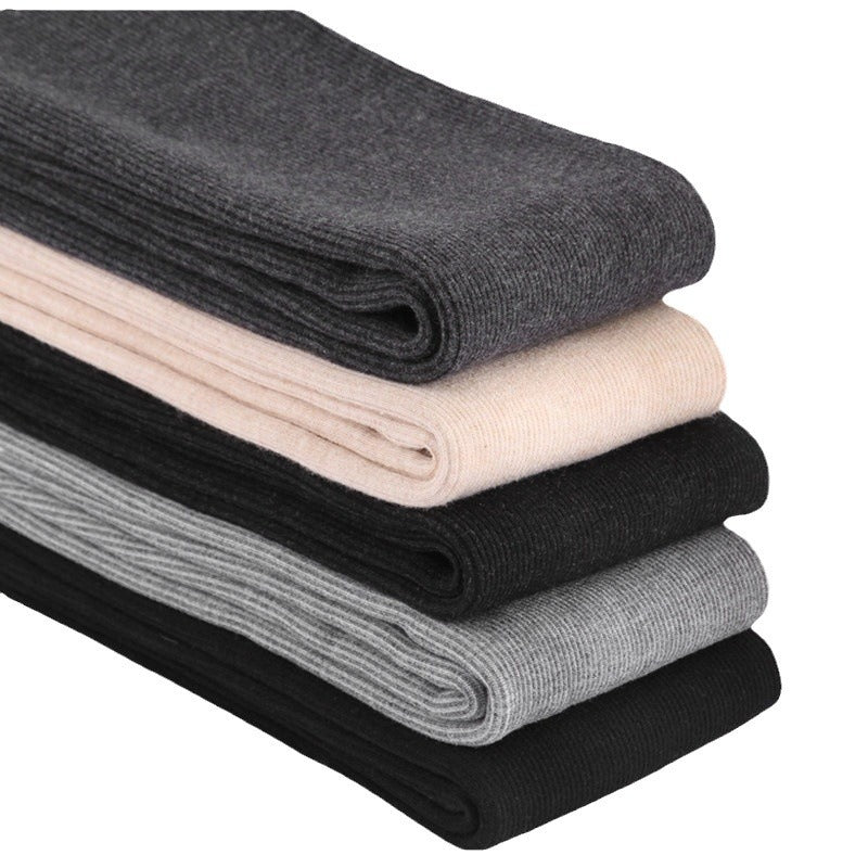 Velvet thickened ribbed cotton vertical striped leggings